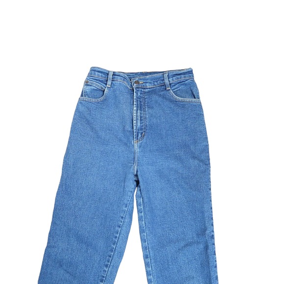 Vintage 90s medium wash blue denim tapered leg mom jeans 29" - Picture 2 of 5